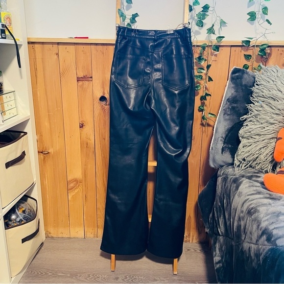 DYNAMITE  black flared faux leather pants size 6 in great condition! - Picture 3 of 3